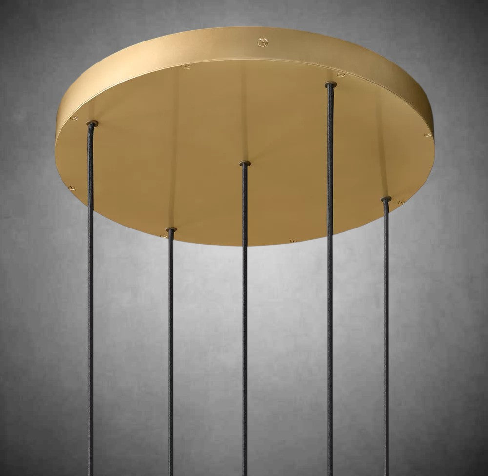 Glass Glober Mobile Cluster Chandelier 28"