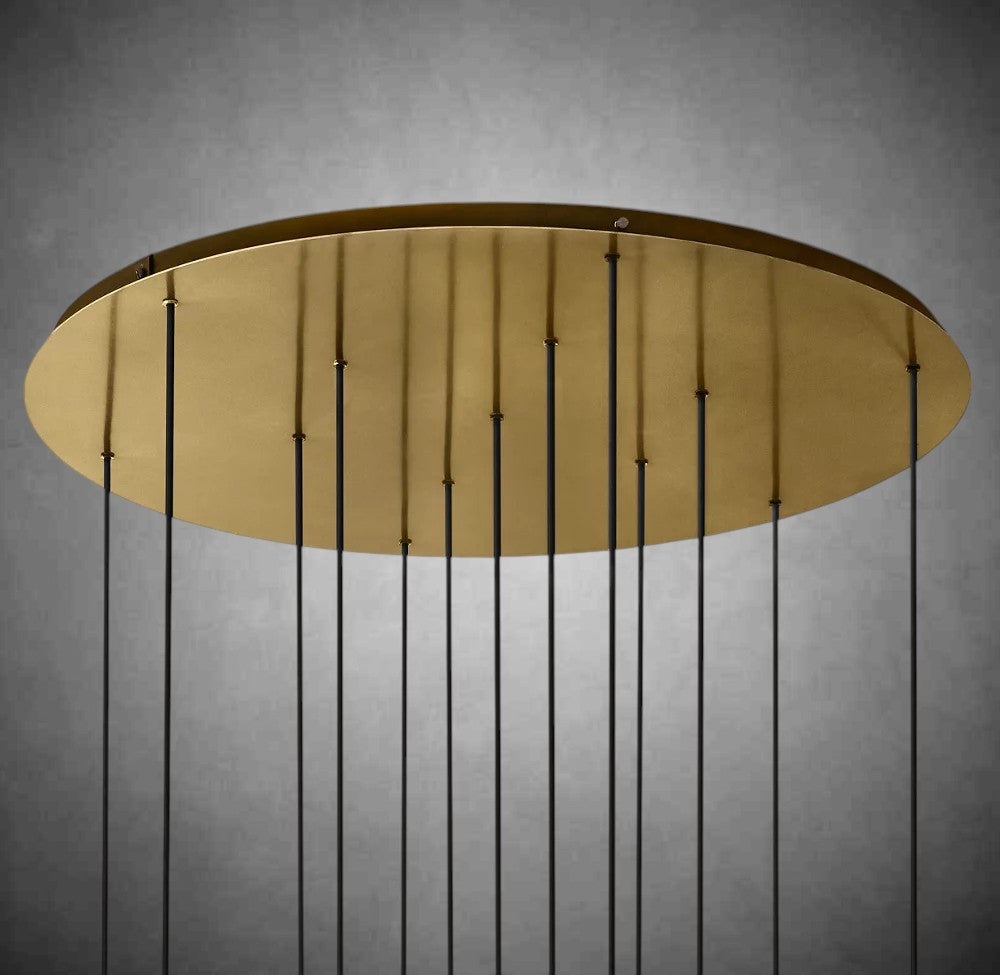 Glass Glober Cluster Chandelier 44''