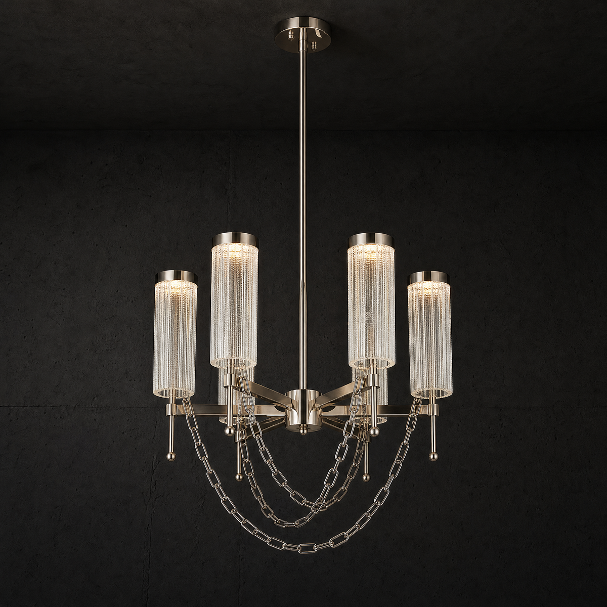 Crystalia Modern Sculptural Ring Chandelier - main