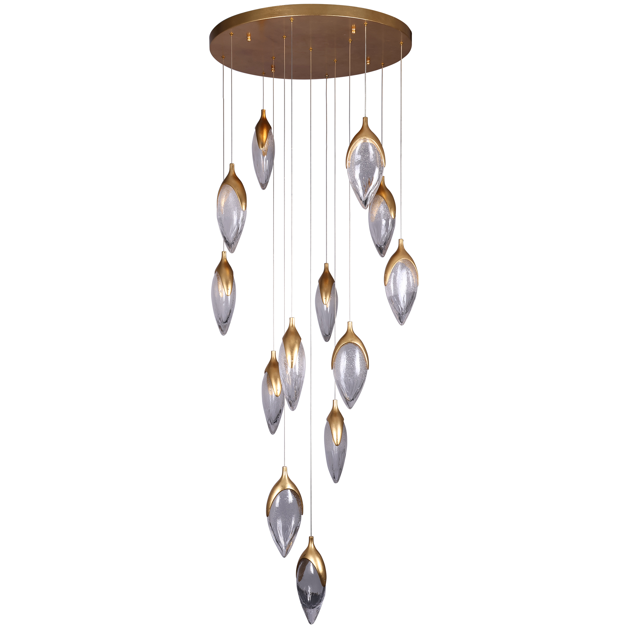 Olive Modern Brass Pendant Lamp