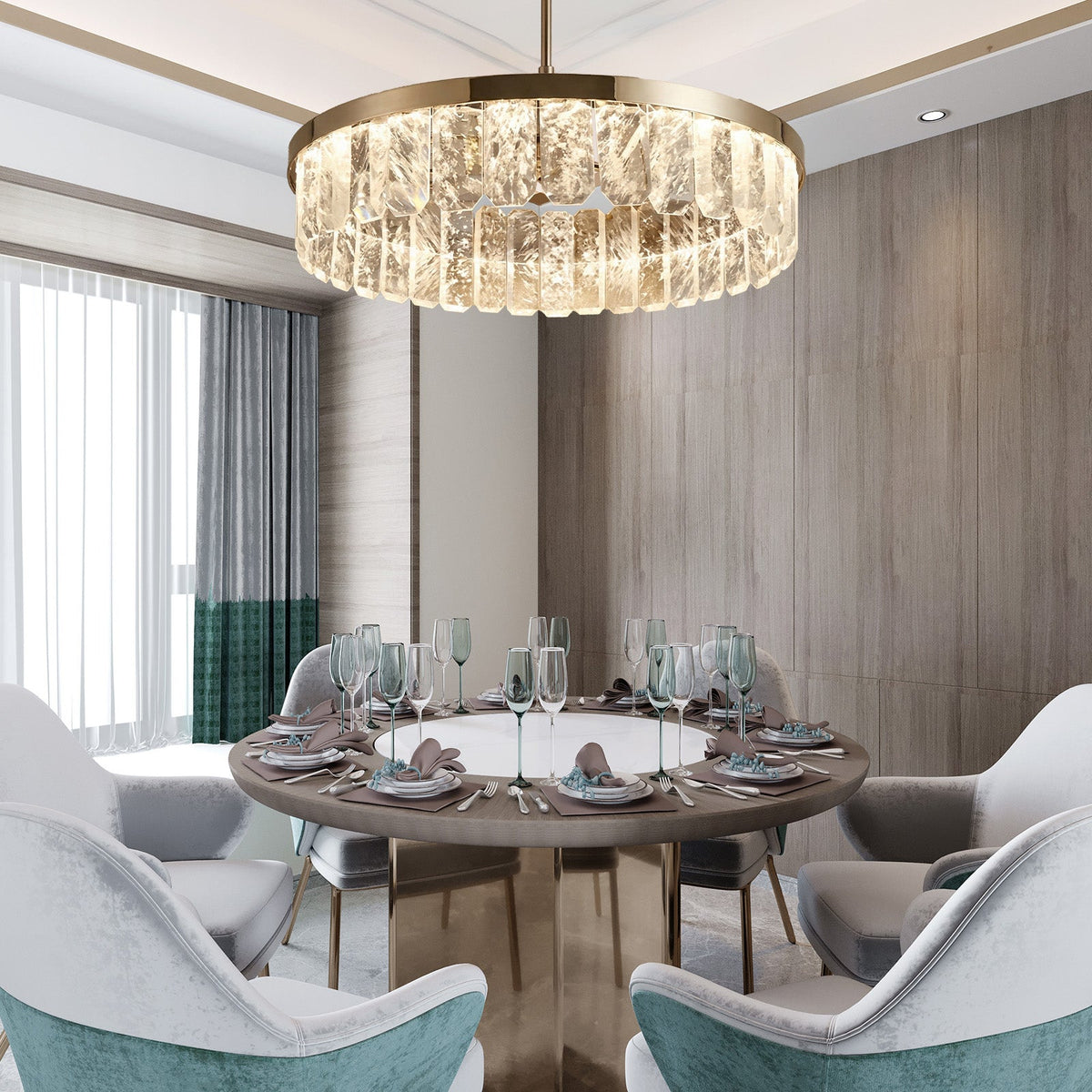 Selene Linear Crystal Chandelier