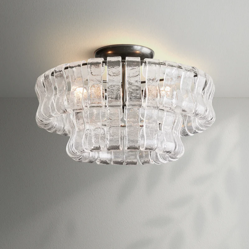 Ghiaccio Glass Flushmount