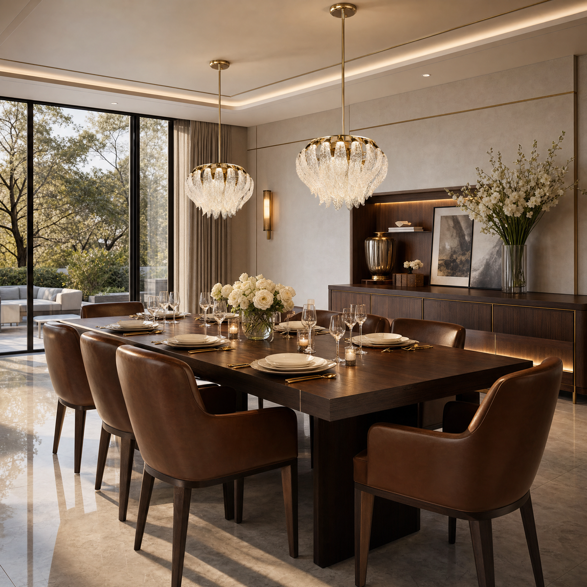 Floral Glory Modern Sculptural Pendant Light