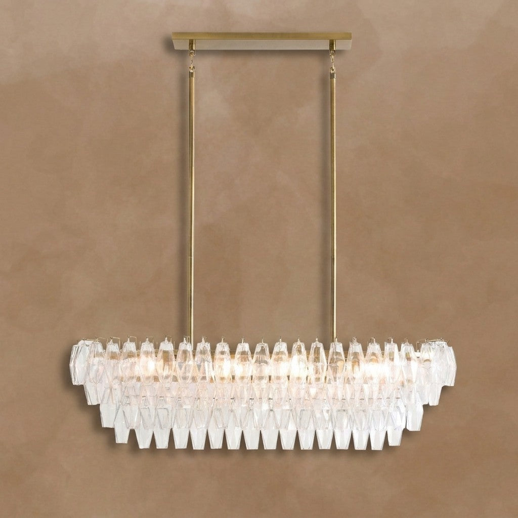 Florence Crystal Linear Chandelier 50"