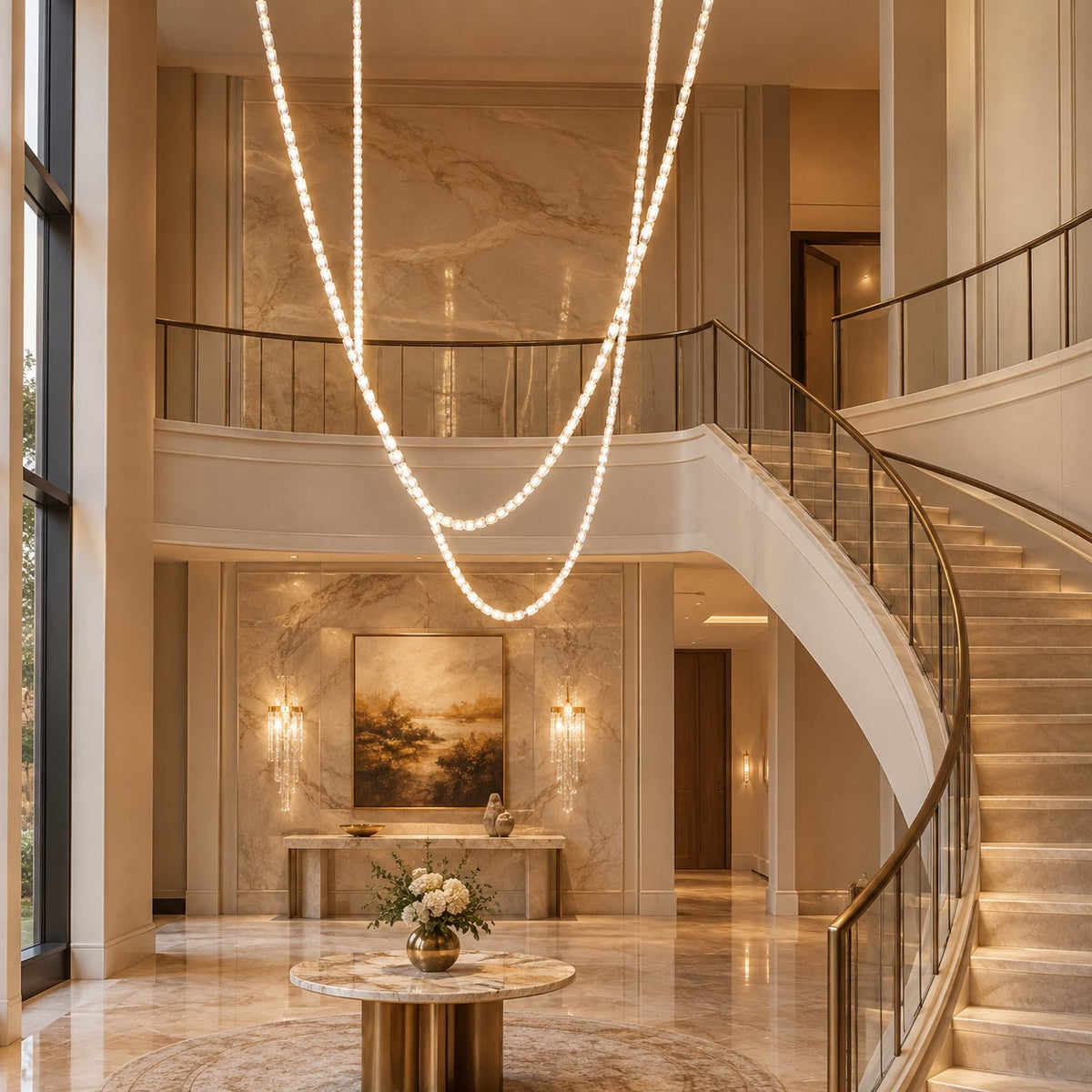 Gabriel Cascade K9 Crystal Chandelier 47.2" 59"