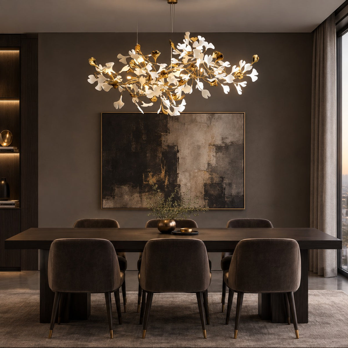 Gingko Combination Chandelier 137.8"