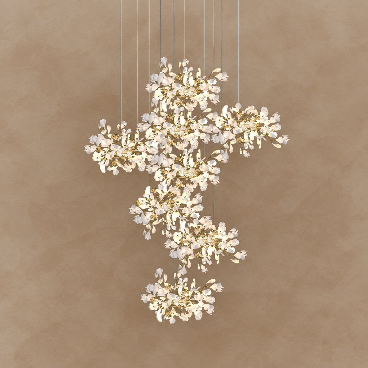 Gingko Leaves Chandelier 196.8"