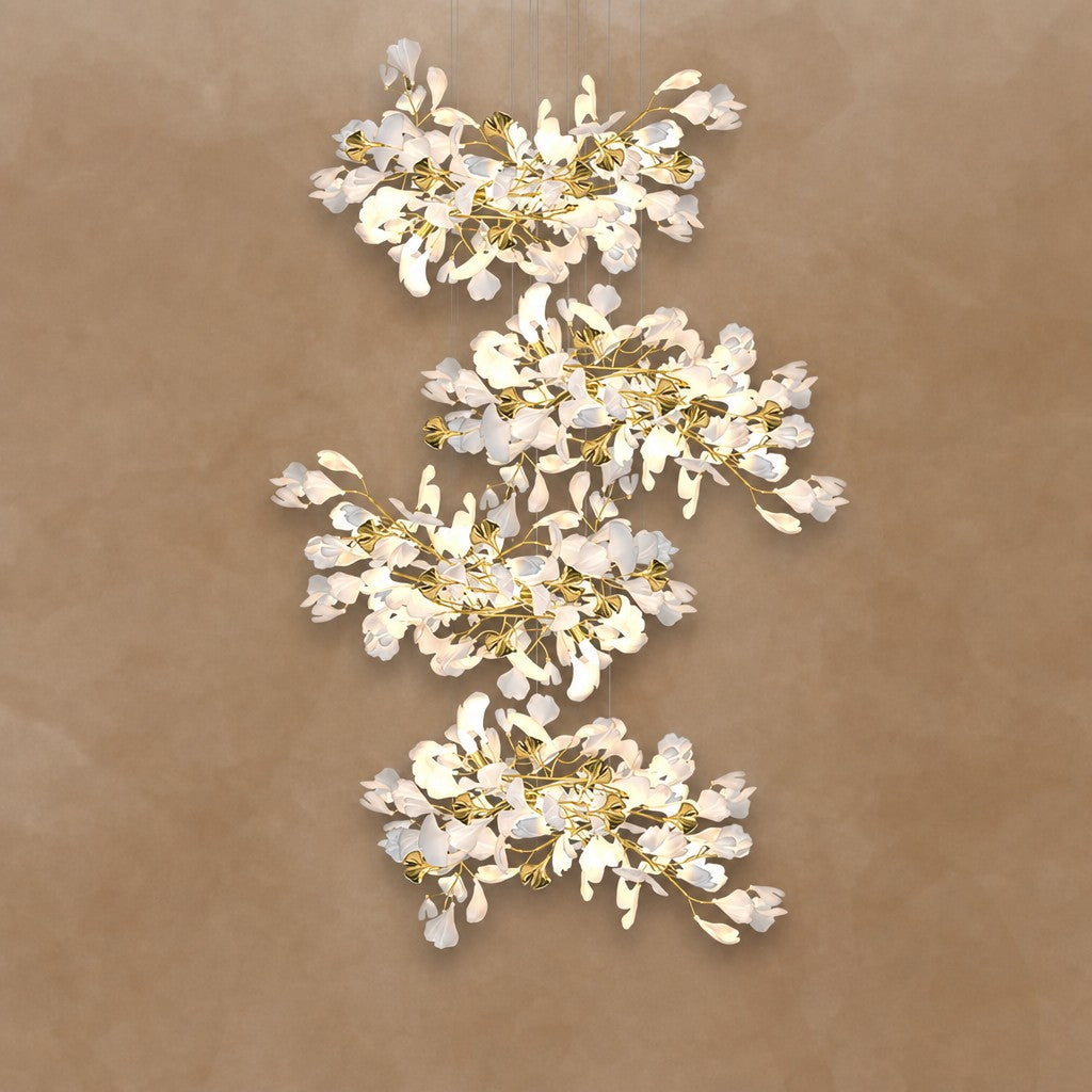 Gingko Leaves Chandelier 196.8"