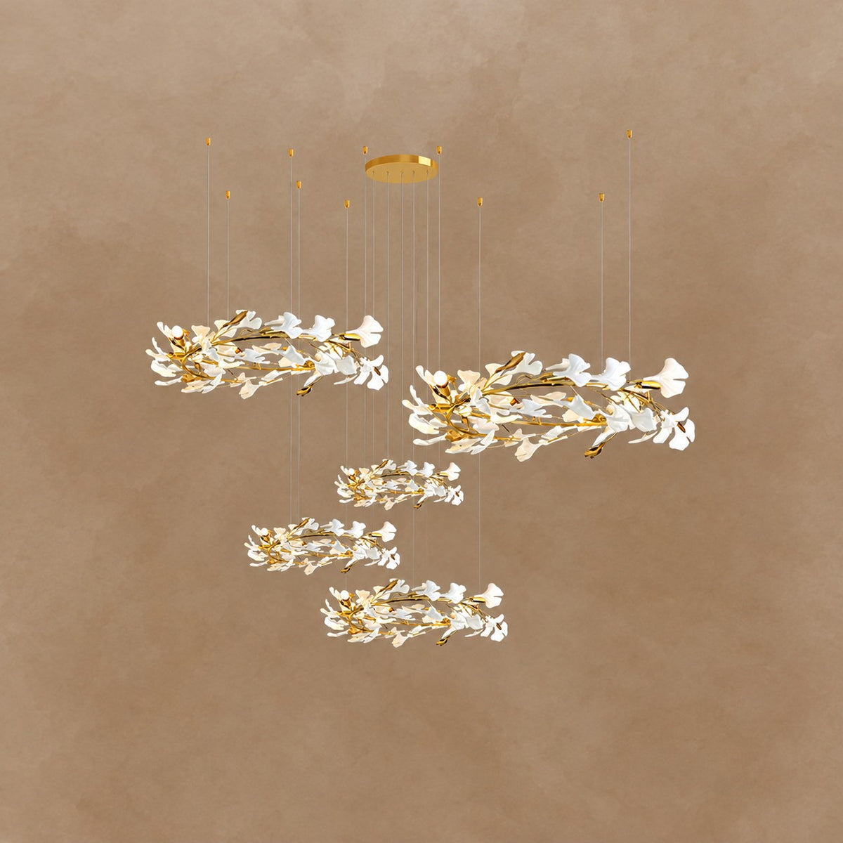 Gingko Leaves Chandelier 196.8"