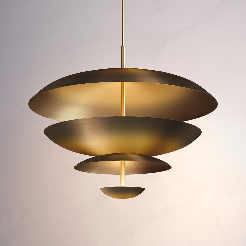 Cosmic Ore Chandelier 100' Bronze Gradient Patinated Brass Ceiling Light