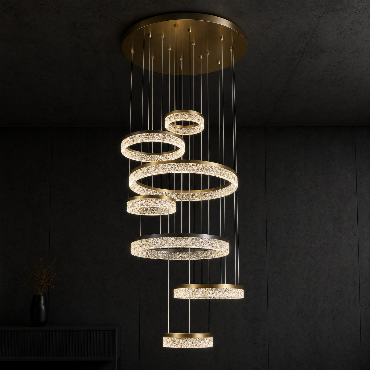 Guilin Landscape Modern Sculptural Ring Chandelier - main