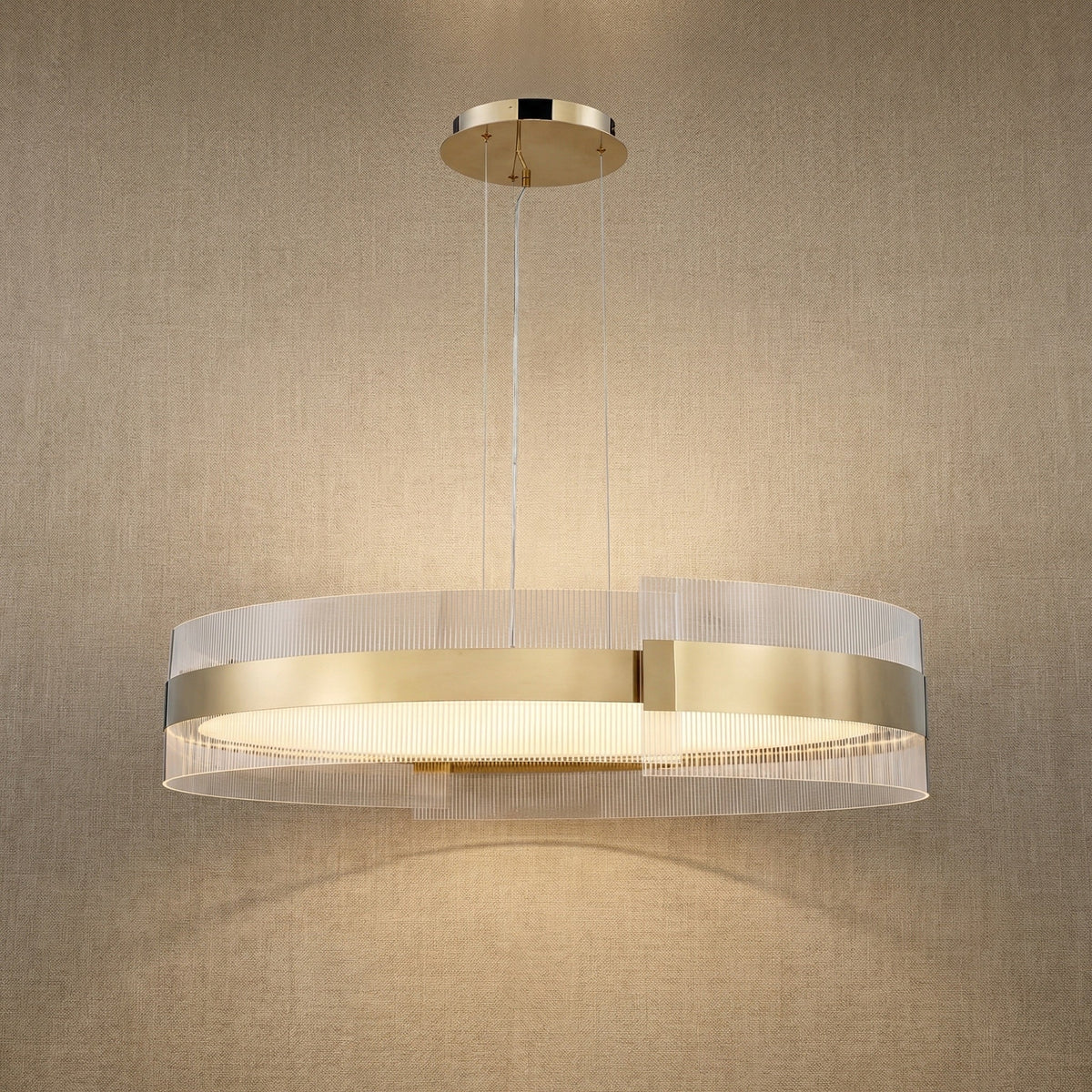 Ribbon Round Modern Chandelier