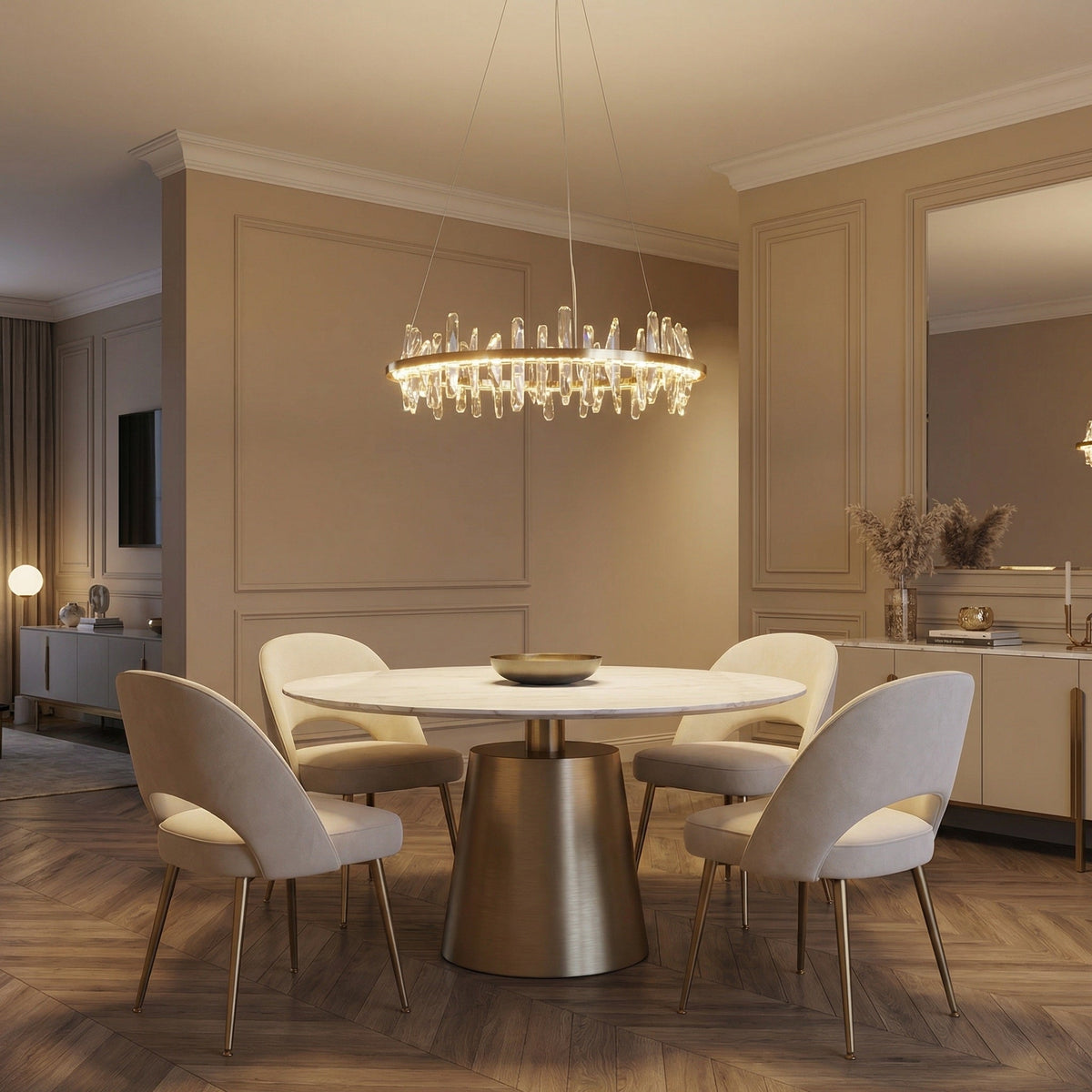 Mira Ring Crystal Chandelier - scene 1