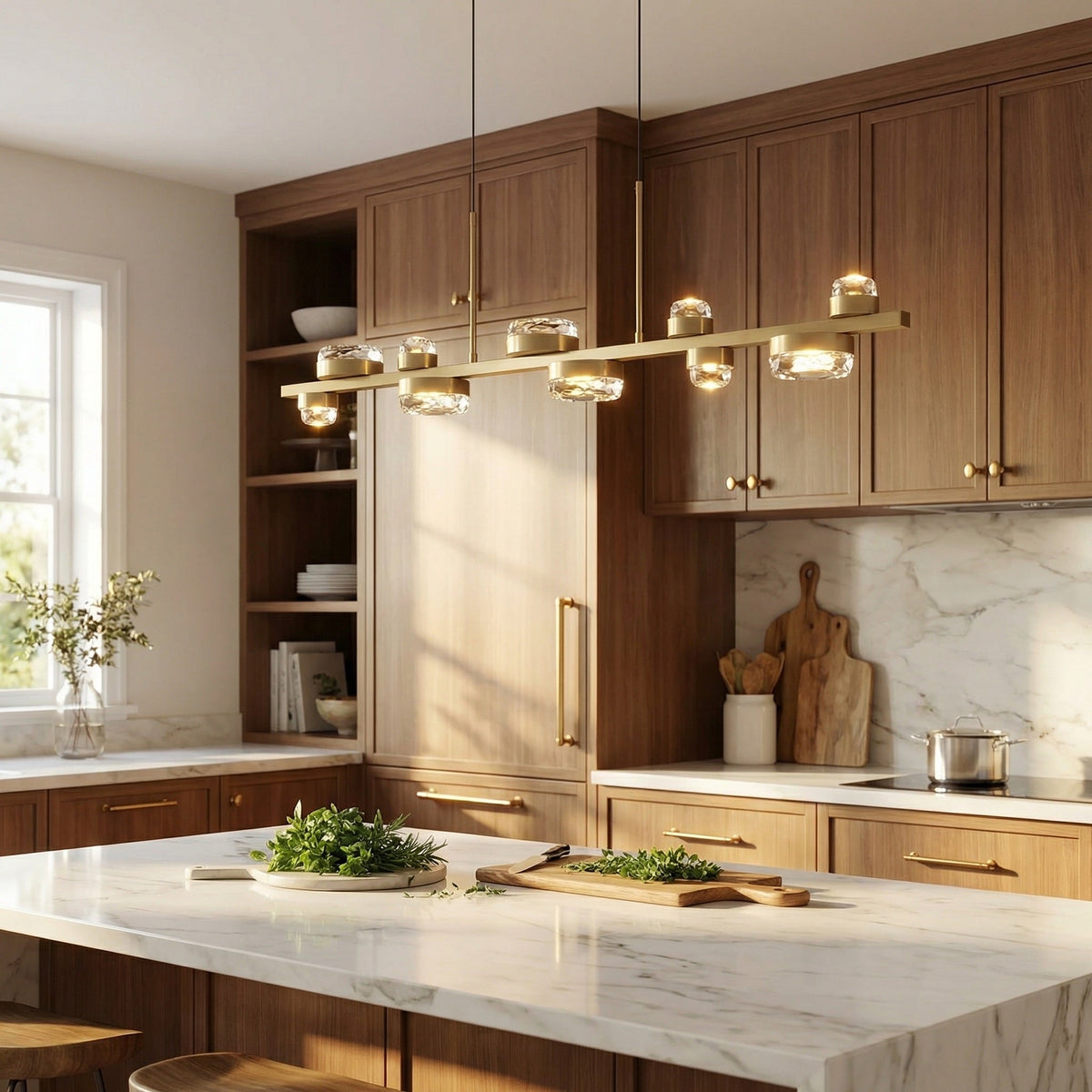 Eclipse Round Crystal Modern Chandelier - scene 2 (3)