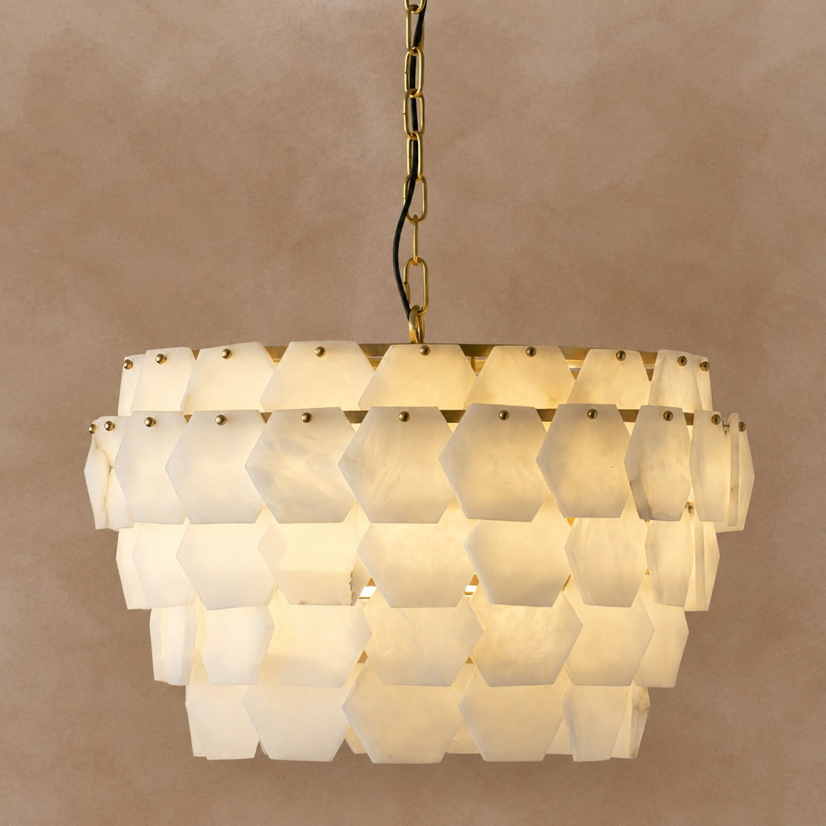 Hexa Cloud Alabaster Pendant Light 23.6" 31.5"