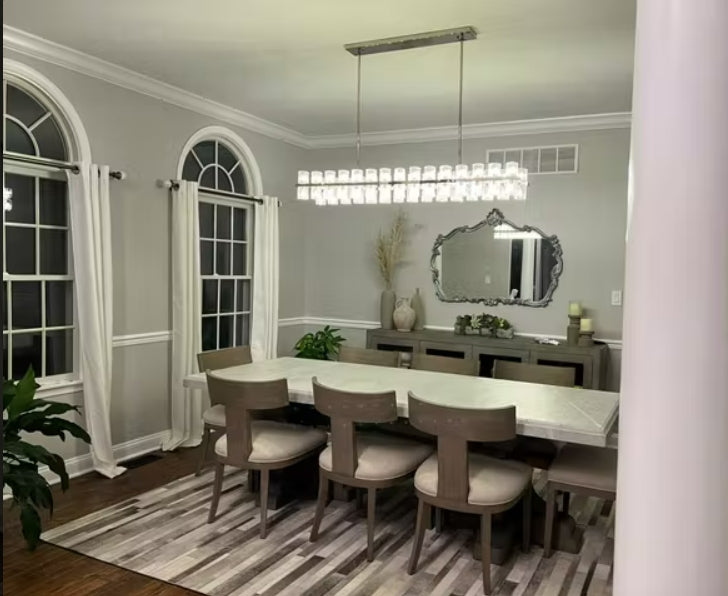 HA Harrison Crystal Rectangular Chandelier 54" 72"