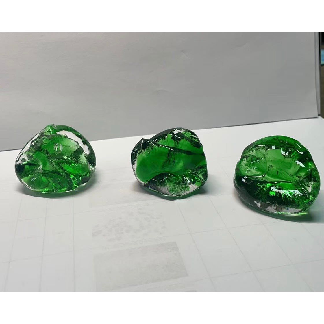 Elegant Rainfall Blue Gem Glass Chandelier: Dazzling Italian Concept Lighting Fixture