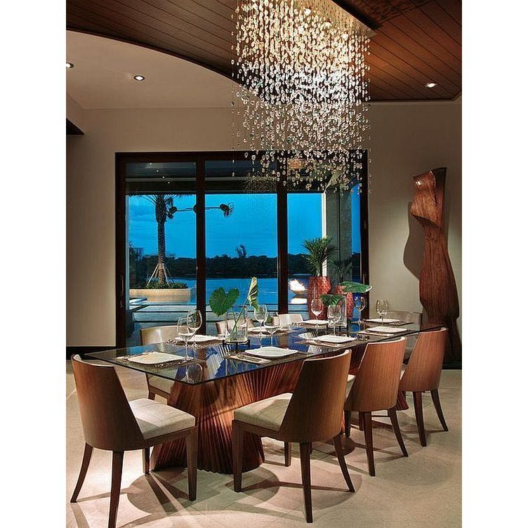 Elegant Rainfall Blue Gem Glass Chandelier: Dazzling Italian Concept Lighting Fixture