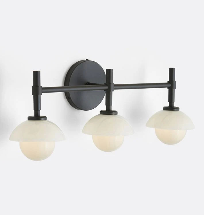 Alabaster Shade Greenwich Triple Wall Sconce