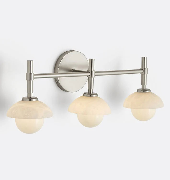 Alabaster Shade Greenwich Triple Wall Sconce