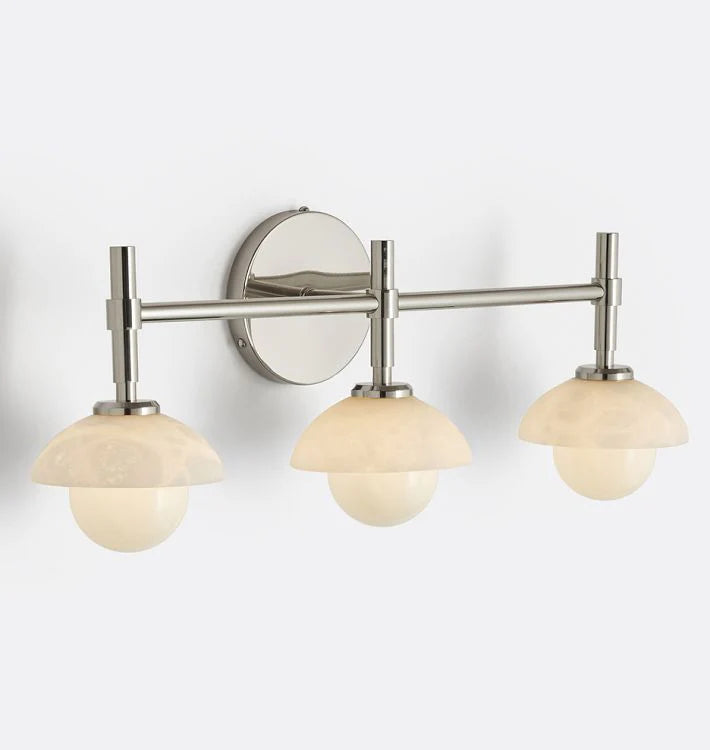 Alabaster Shade Greenwich Triple Wall Sconce