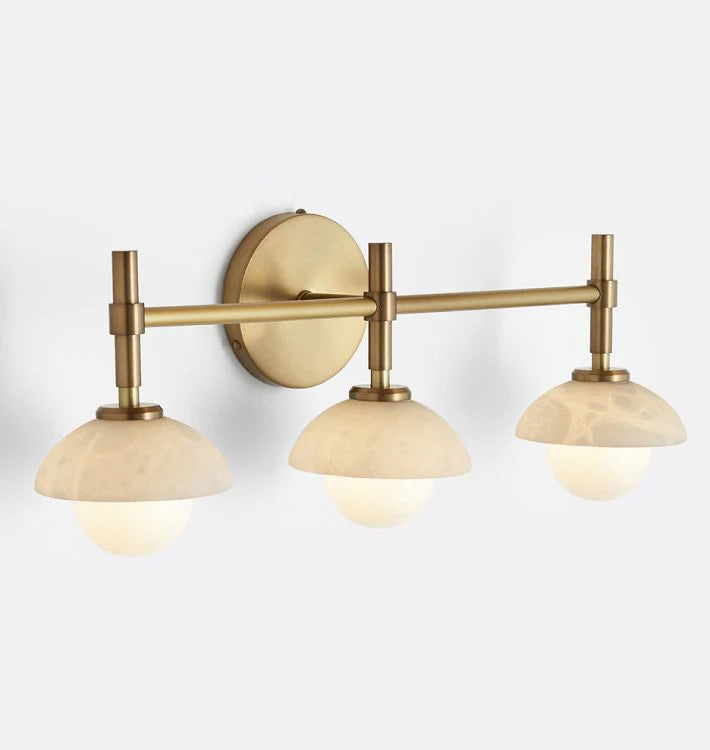 Alabaster Shade Greenwich Triple Wall Sconce