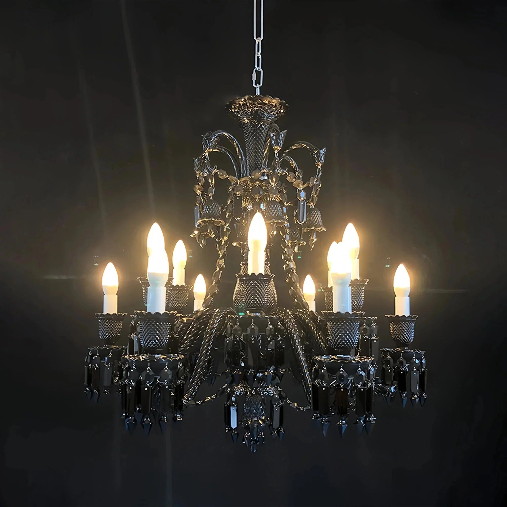 Inspired Lustre Black Crystal Lighting 12 Lights Chandelier