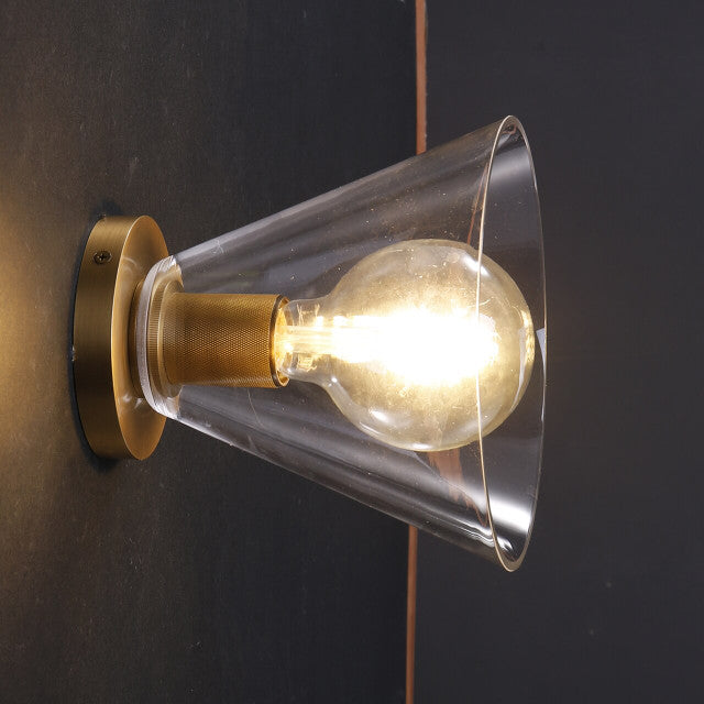 Funnel Flushmount/Wall sconce Brass
