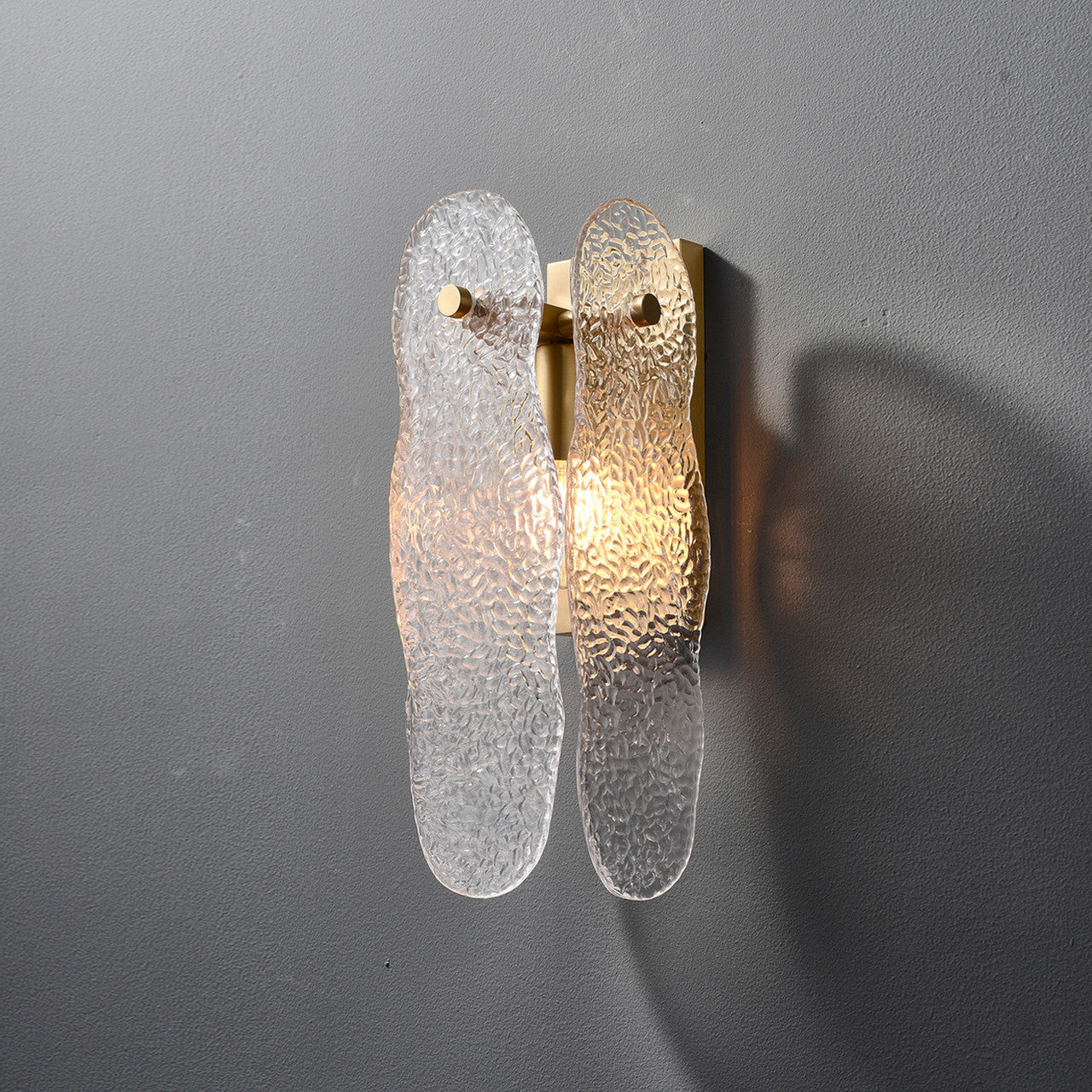 Ice Sculpture Glass Wall Sconce