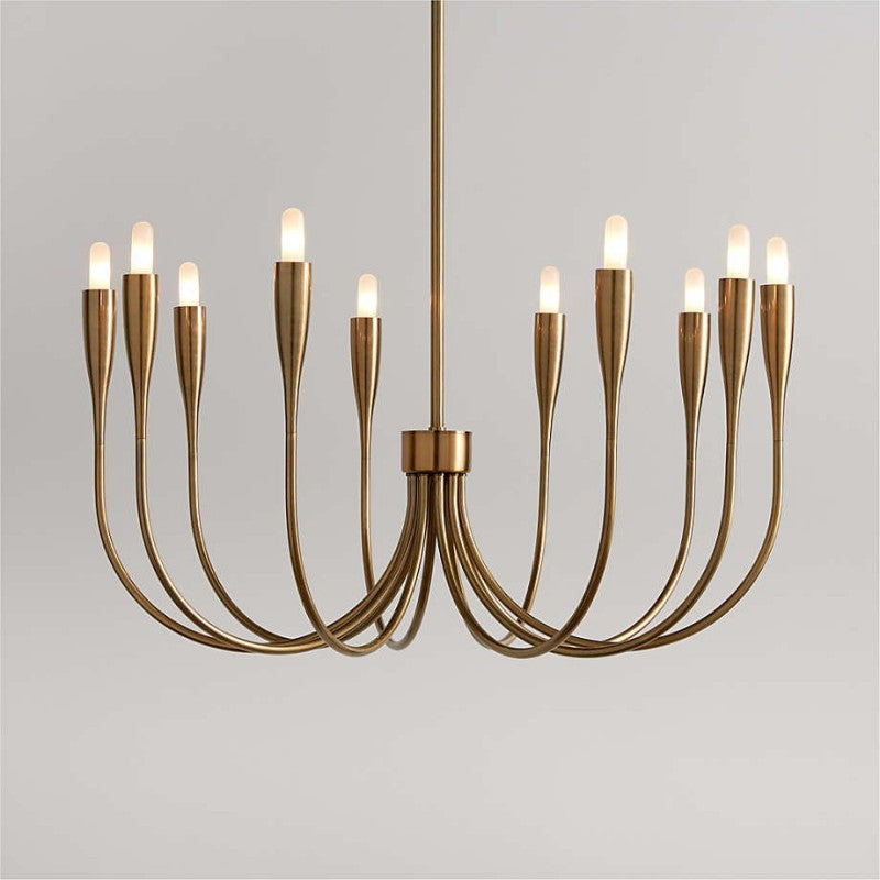 Iiona large brass candelabra chandelier light