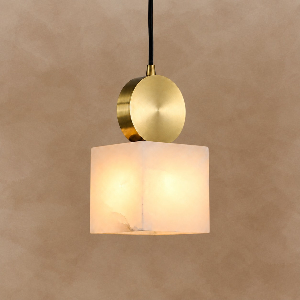 Lunessa Spanish Alabaster Mid-Century Modern Pendant Light