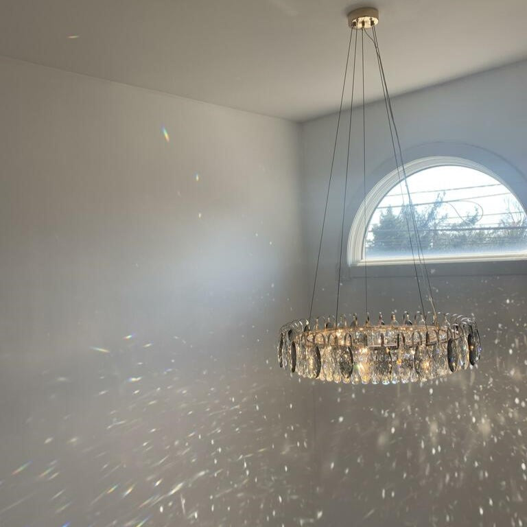 Luxurious K9 Crystal Chandelier Modern Ceiling Light Fixtures Set for Living Room/Dining Room