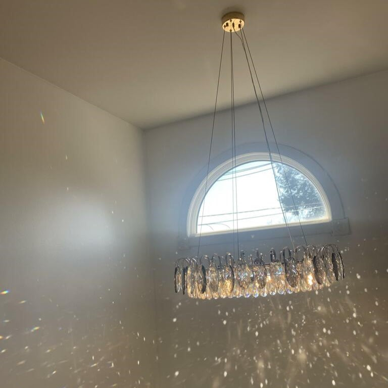 Luxurious K9 Crystal Chandelier Modern Ceiling Light Fixtures Set for Living Room/Dining Room