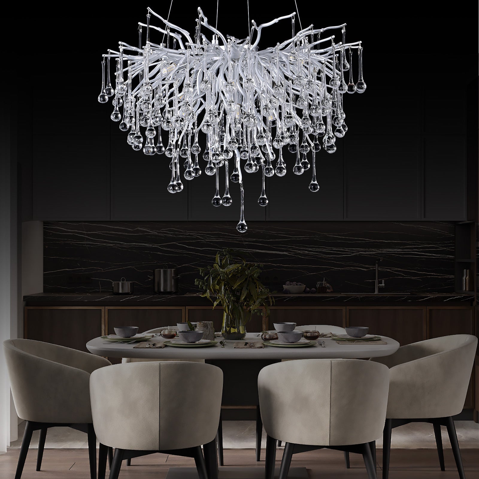 Doris Crystal Branch Chandelier