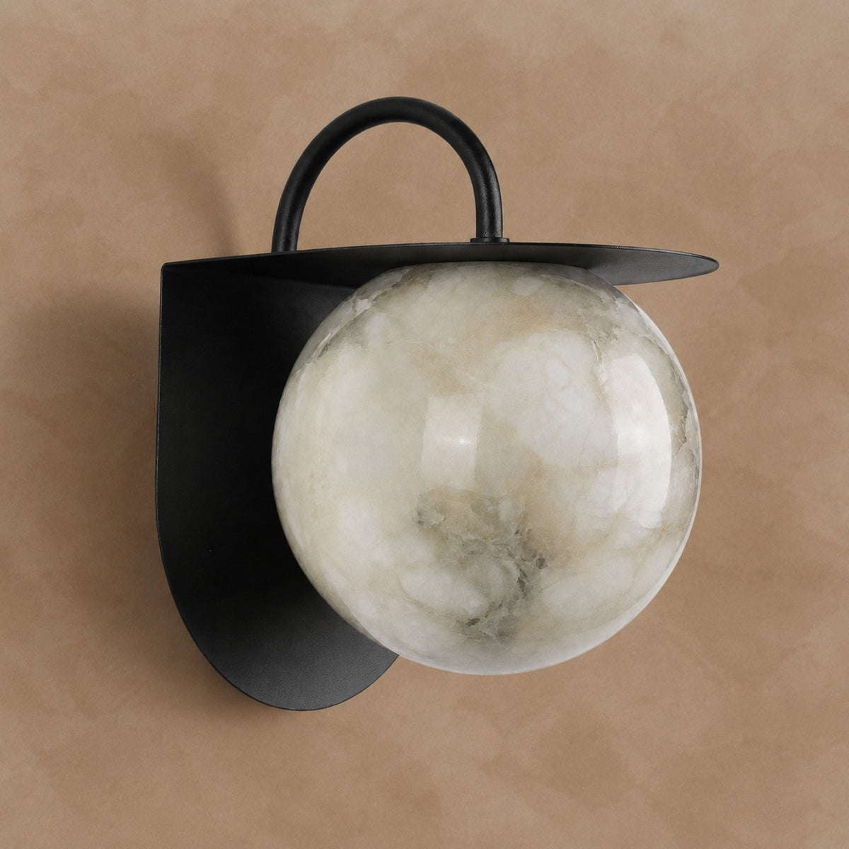 Novera Spanish Alabaster Contemporary Wall Sconce 7.1"