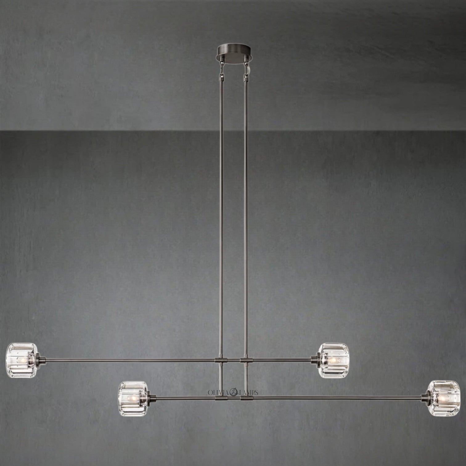 Maelis Mobile Linear Chandelier 54" 72"
