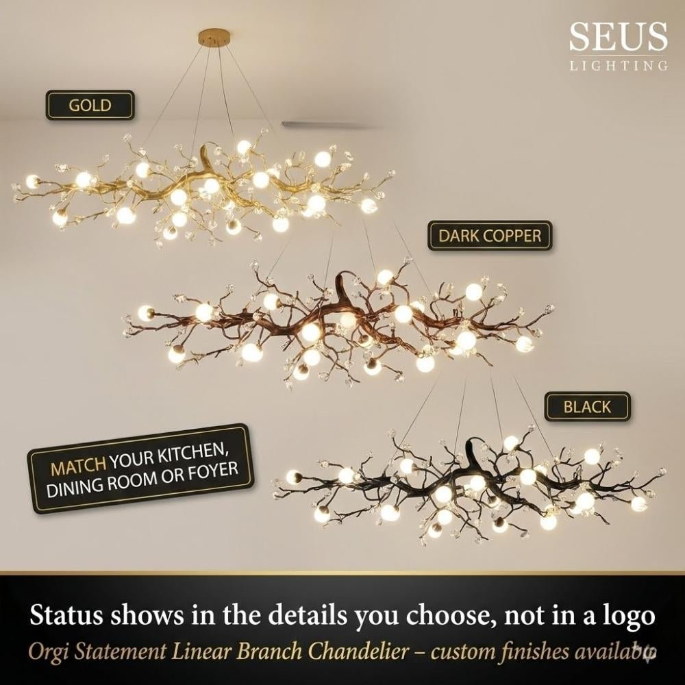 Orgi Statement Linear Branch Chandelier