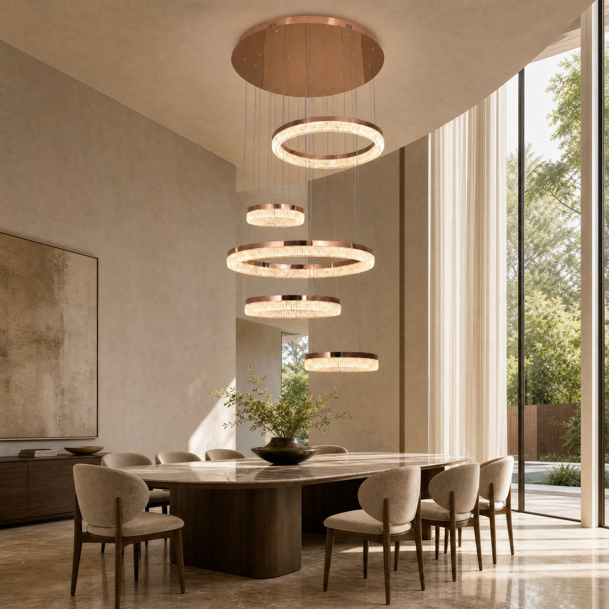 Penombra Ring Cascade Chandelier