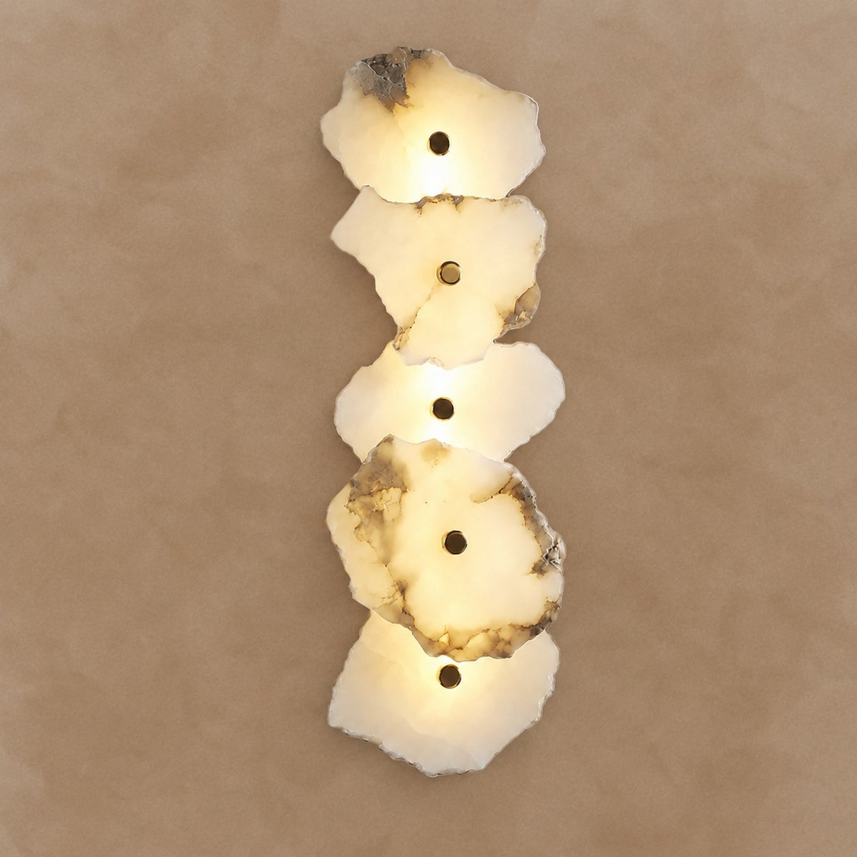 Petalune Spanish Alabaster Organic Modern Wall Sconce