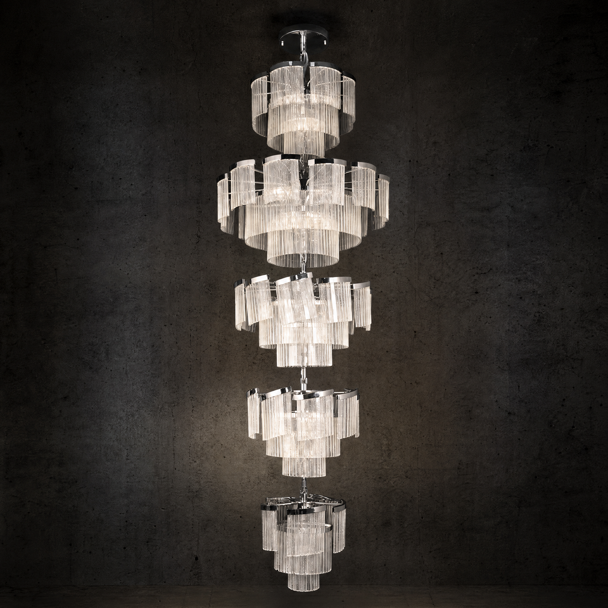 Prismata Crystal Modern Sculptural Ring Chandelier - main