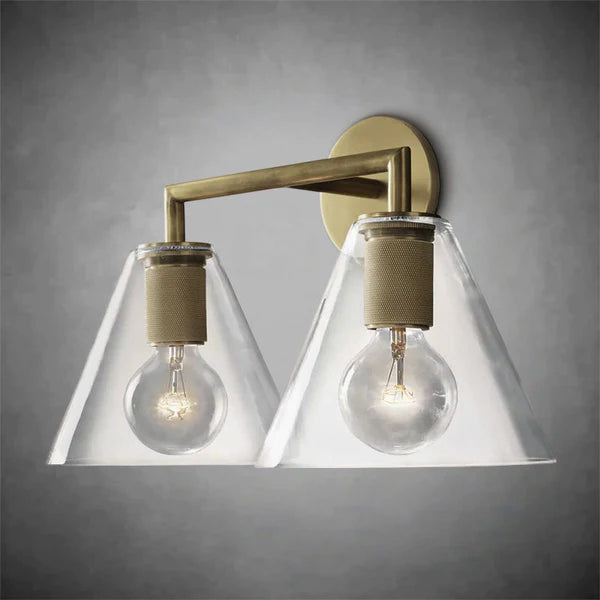 Utilitaive Funnel Shade Double Sconce