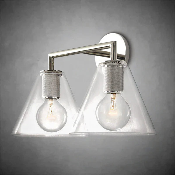 Utilitaive Funnel Shade Double Sconce