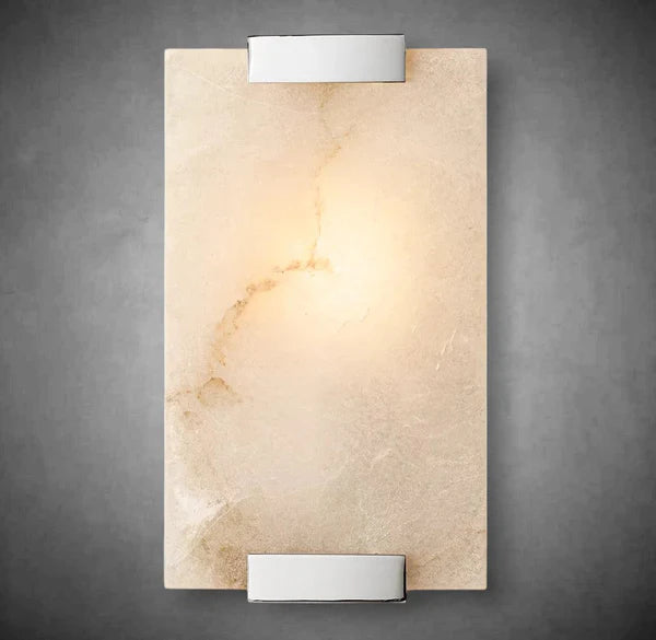 Hand-Carved Alabaster Sconce