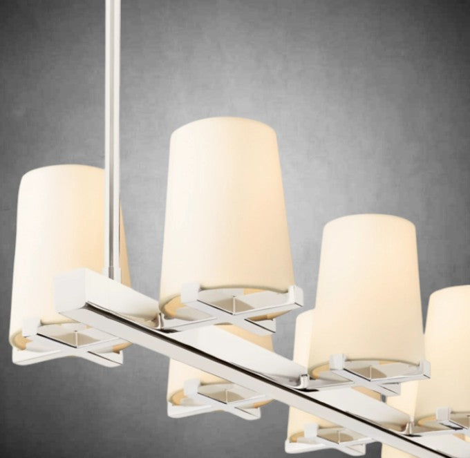 Brilliax Fabric Shade Linear Chandelier 49" 60"