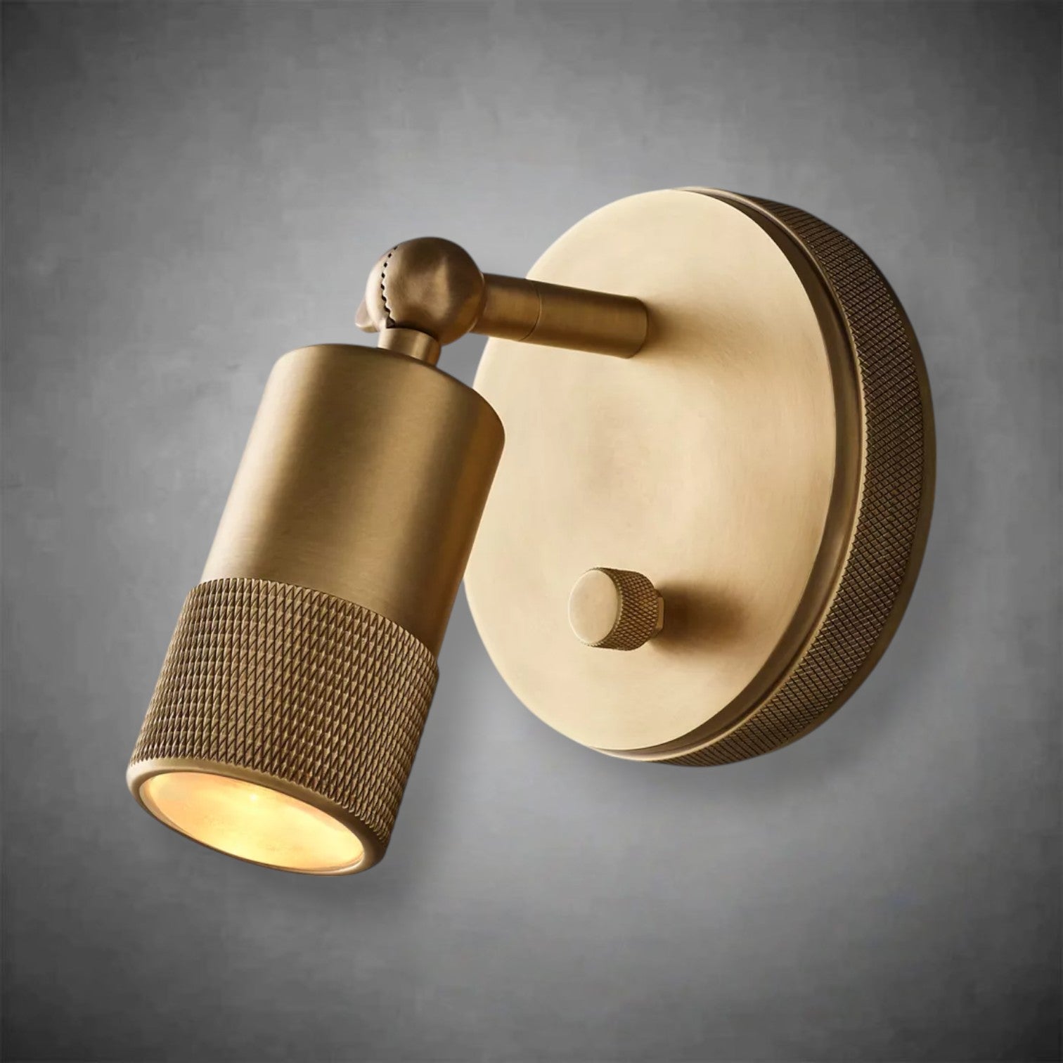 Utilitaive Industrial Task Wall Sconce with Rotating Lamp