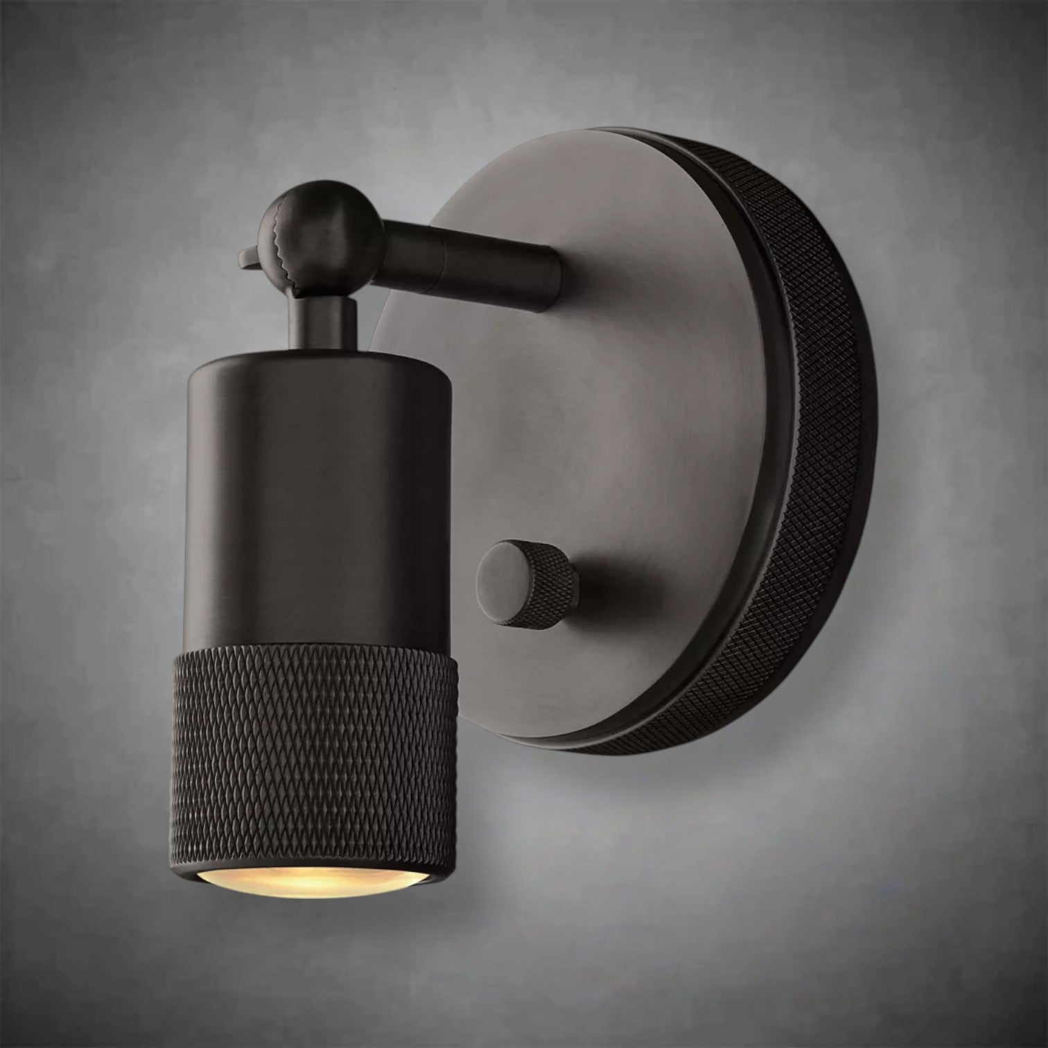 Utilitaive Industrial Task Wall Sconce with Rotating Lamp