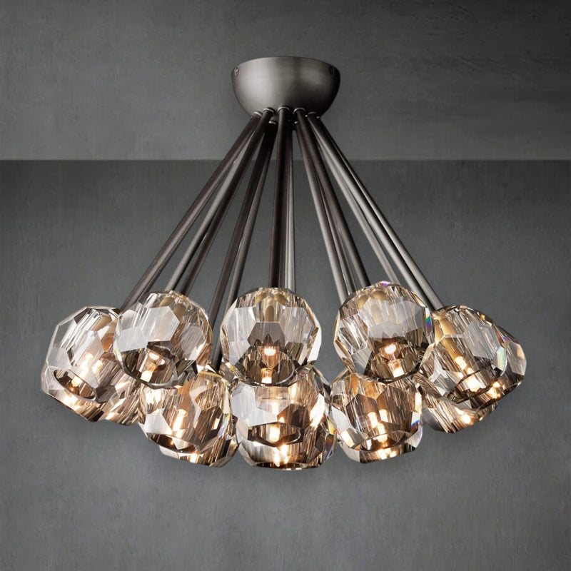 Bola De Crystal Glass Flushmount 24"