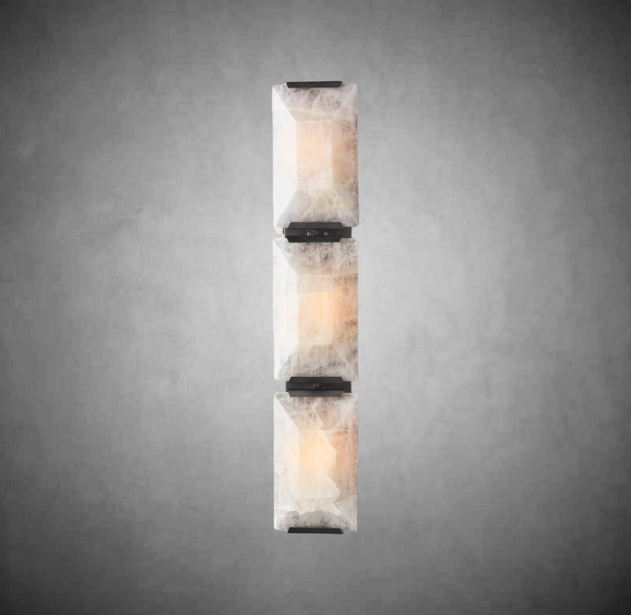 Halloway Calcite Triple Sconce