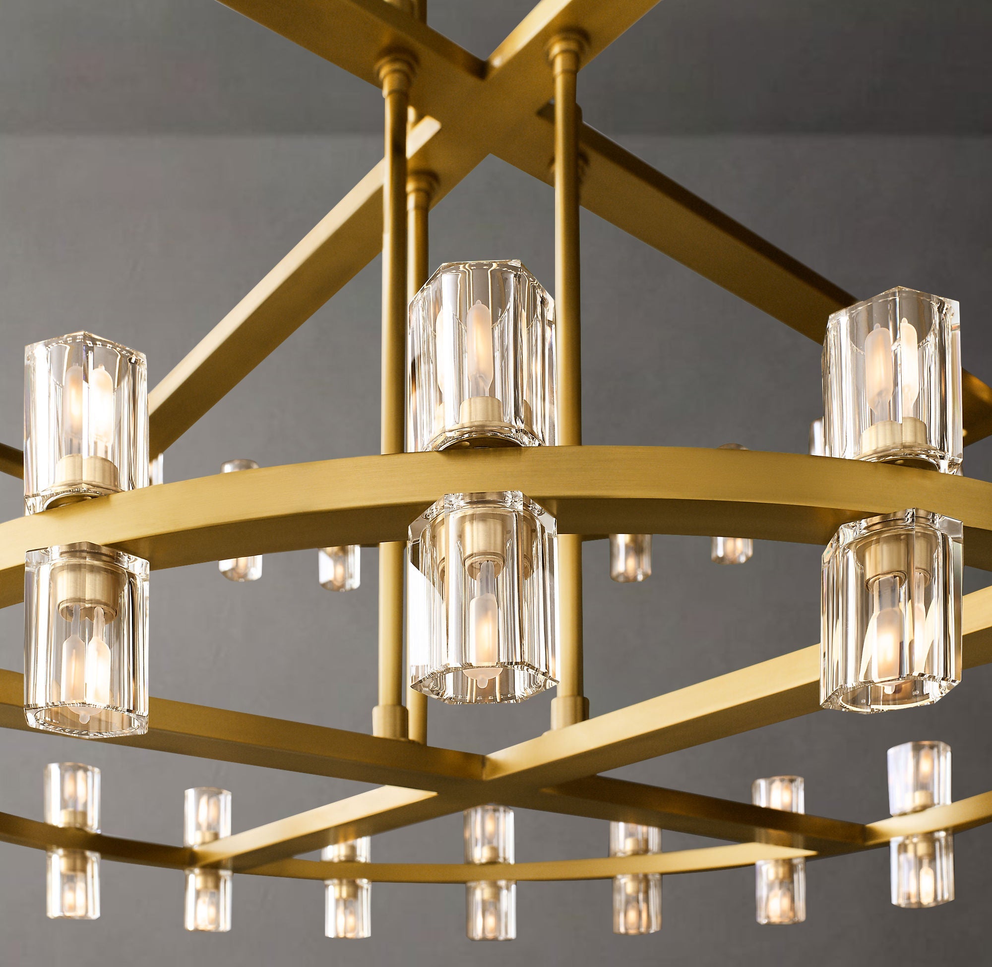 Akzone 2-Tier Round Chandelier 60″,108-Lights