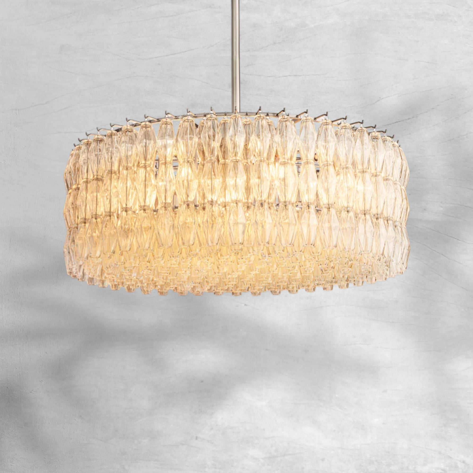 Cyra Clear Glass Round Chandelier